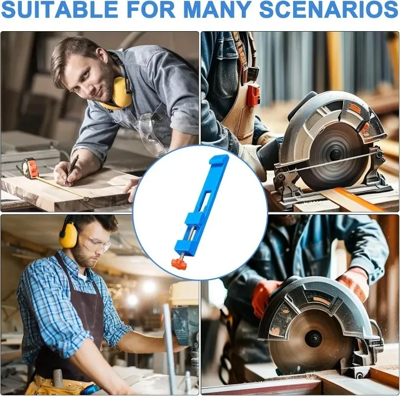 Adjustable Cutting Machine Base Guide Circular Saw Guide Edge Positioner with Milling Base Clamp for Wood Cutting Carpentry Tool