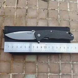 JUFULE LionSteel Molletta Carbon Fiber Titanium Ceramic Bearing Mark M390 Blade Camp Hunt Fish EDC Tool Tactical Folding Knife