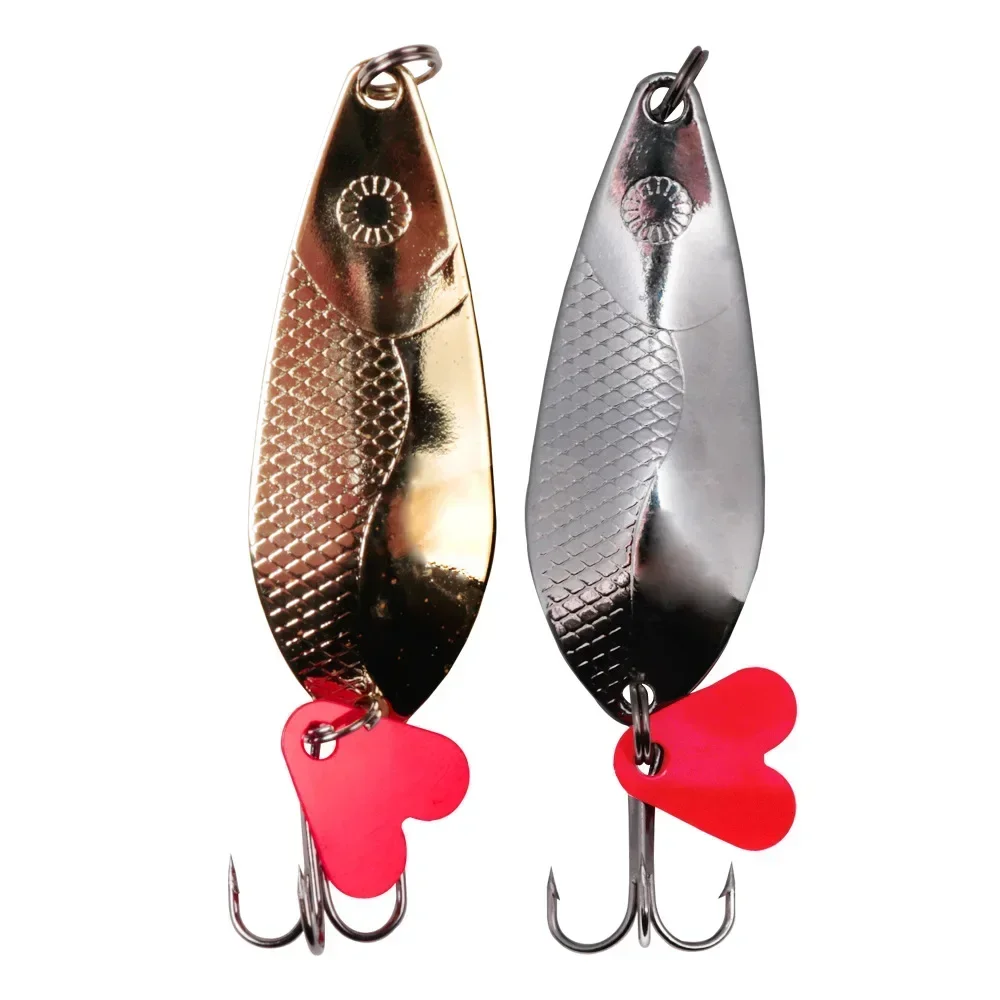 Metal Jigging Spinner Spoon Fishing Lure Hard Baits Sequins Noise Paillette Artificial Bait Treble Hook Swimbait Carp Fishing