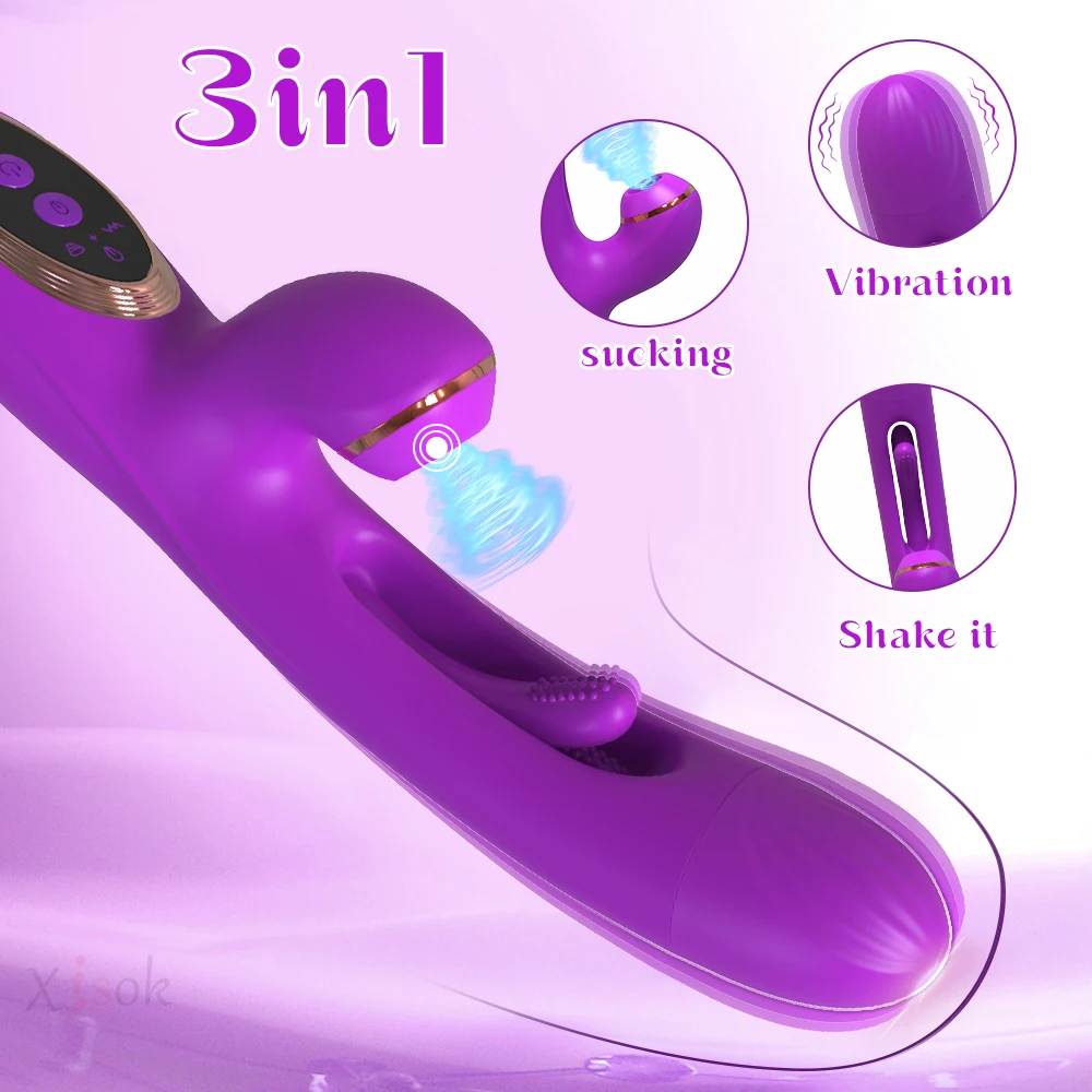 Powerful Sucking Patting Vibrator for Women Sucker Clitoris Stimulator G Spot Dildo Flapping Massager Sex Toy for Female Adults
