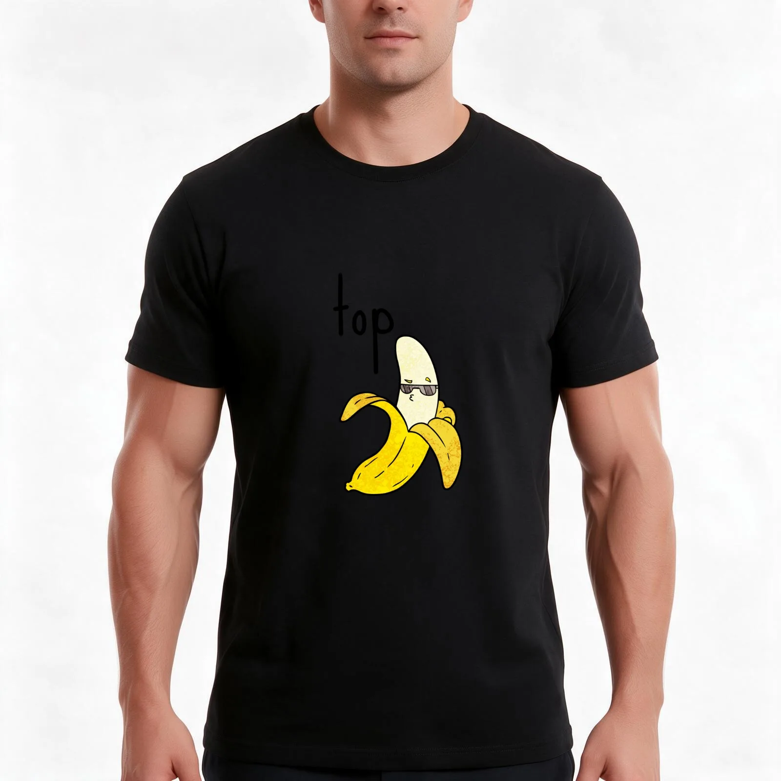 Top Banana Pun Humor Sarcasm Meme Joke Cute Funny Gift Sarcastic Happy Fun Introvert Awkward Geek Hipster Silly Inspirat T-Shirt