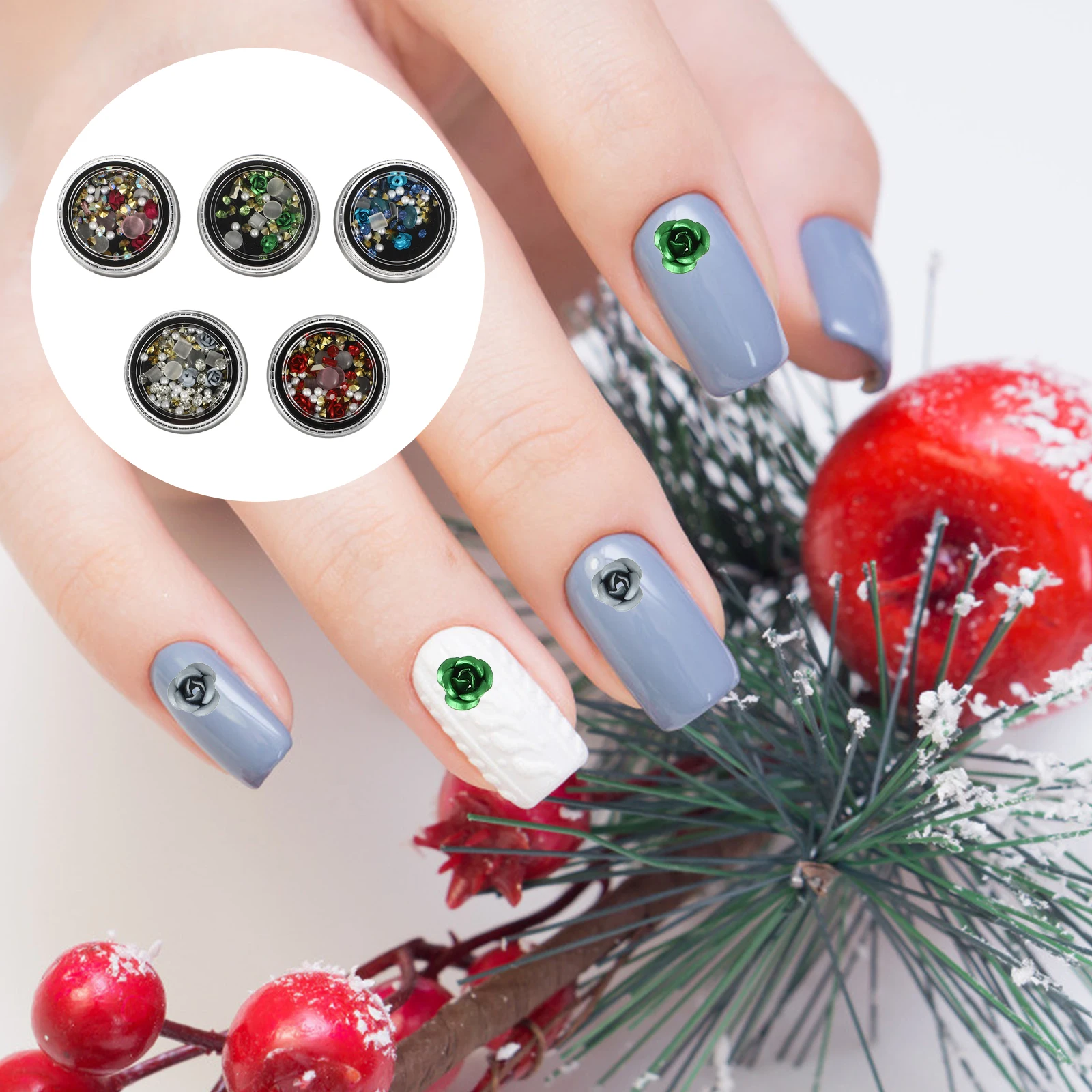 

Flower Charms For Art Rhinestone Jewelry Women Decorative Nail Gems Clothing Accessories Nail Art Decoration Fashionable