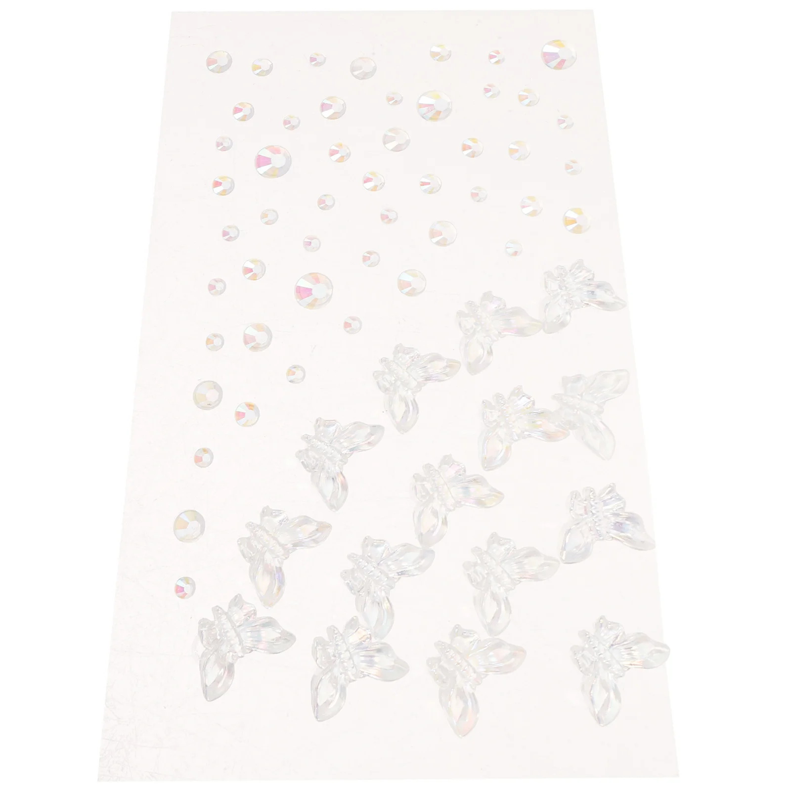 1 ورقة فراشة المسيل للدموع جوهرة عصا على الوجه الأحجار الكريمة مهرجان ماكياج الوجه جواهر ذاتية اللصق الجسم مسمار ملصقات الهاتف