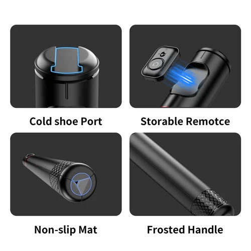 Imagen 2 del producto Palo de Selfie C10 de aleación de aluminio de 72 pulgadas con trípode de soporte para teléfono portátil remoto inalámbrico Bluetooth para teléfono móvil iOS Android