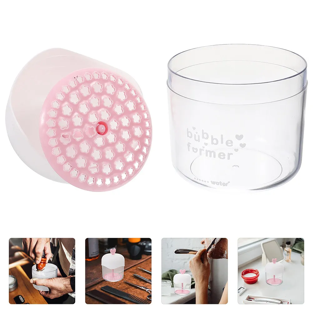 2pcs Transparent Foaming Device Quick Dense Bubble Face Wash Cup Skincare Tool Travel Foam Cleanser Liquid Soap Mini Frother