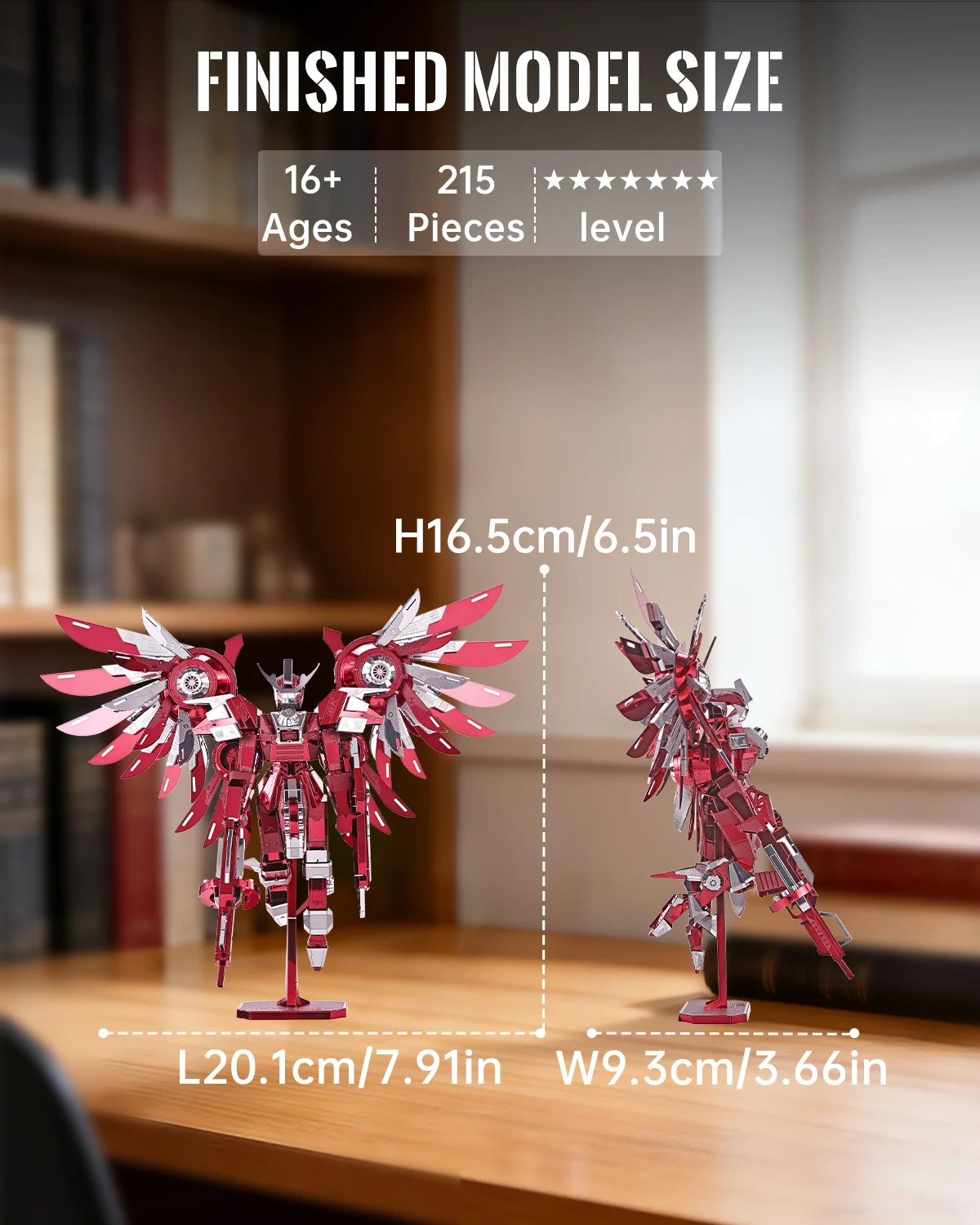 Piececool 3D Puzzles for Adult Thundering Wings Metal Model Kit DIY Mecha Assembly Jigsaw for Adult Brain Teaser Home Decoration