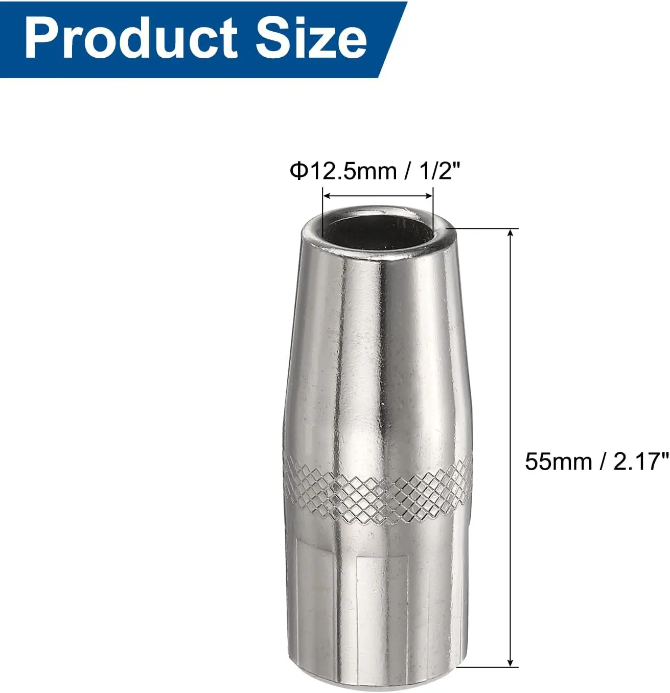 5 قطعة Mig فوهة بندقية لحام 1/2 "فتحة KP2742-1-50F النحاس النيكل تصفيح شعلة لحام ملحق لأجزاء MIG 200A/300A/400A