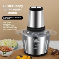 Electric Meat Grinders 304 Stainless Steel Food Crusher Multifunctional Vegetable Slicer Chopper Mincer Baby Food Processor