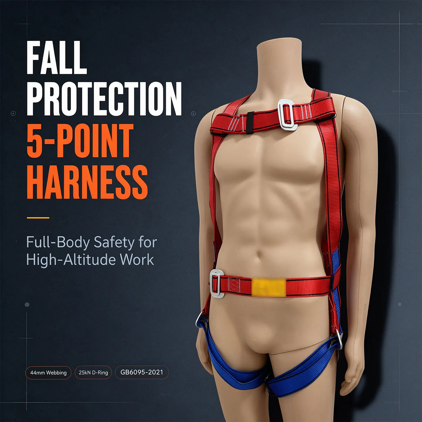 High-altitude Operation Safety Belt Five Point Outdoor Construction Wear-resistant ClimbingPoleSafetyBeltSafety Rope
