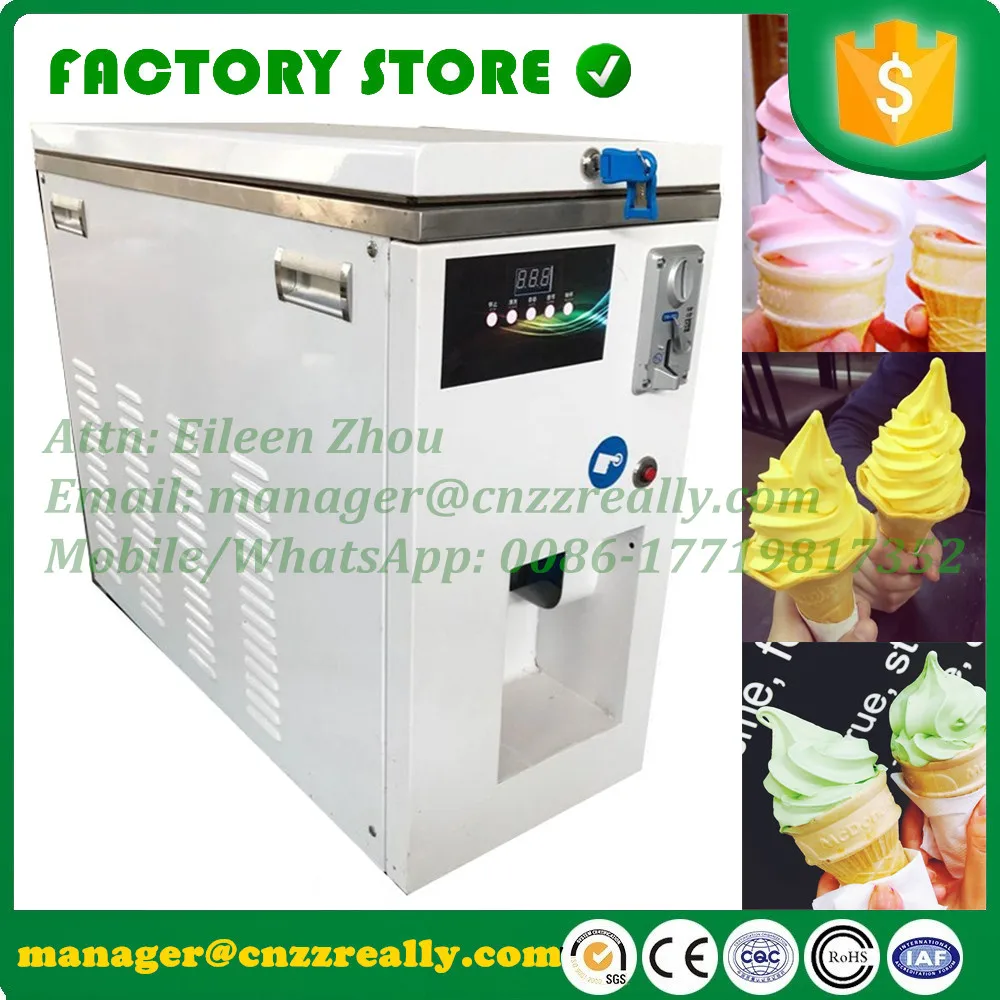 2020 popular white color 12L capacity automatic soft ice cream vending machine with good feedback