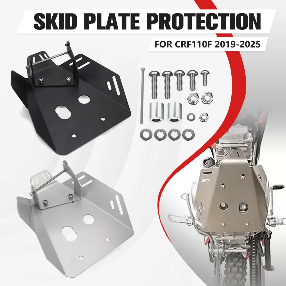 

FOR Honda CRF110F 2019-2021-2022-2023-2024-2025 Motorcycle Accessories Under Skid Plate Guard Engine Protector Cover Chassis Pan