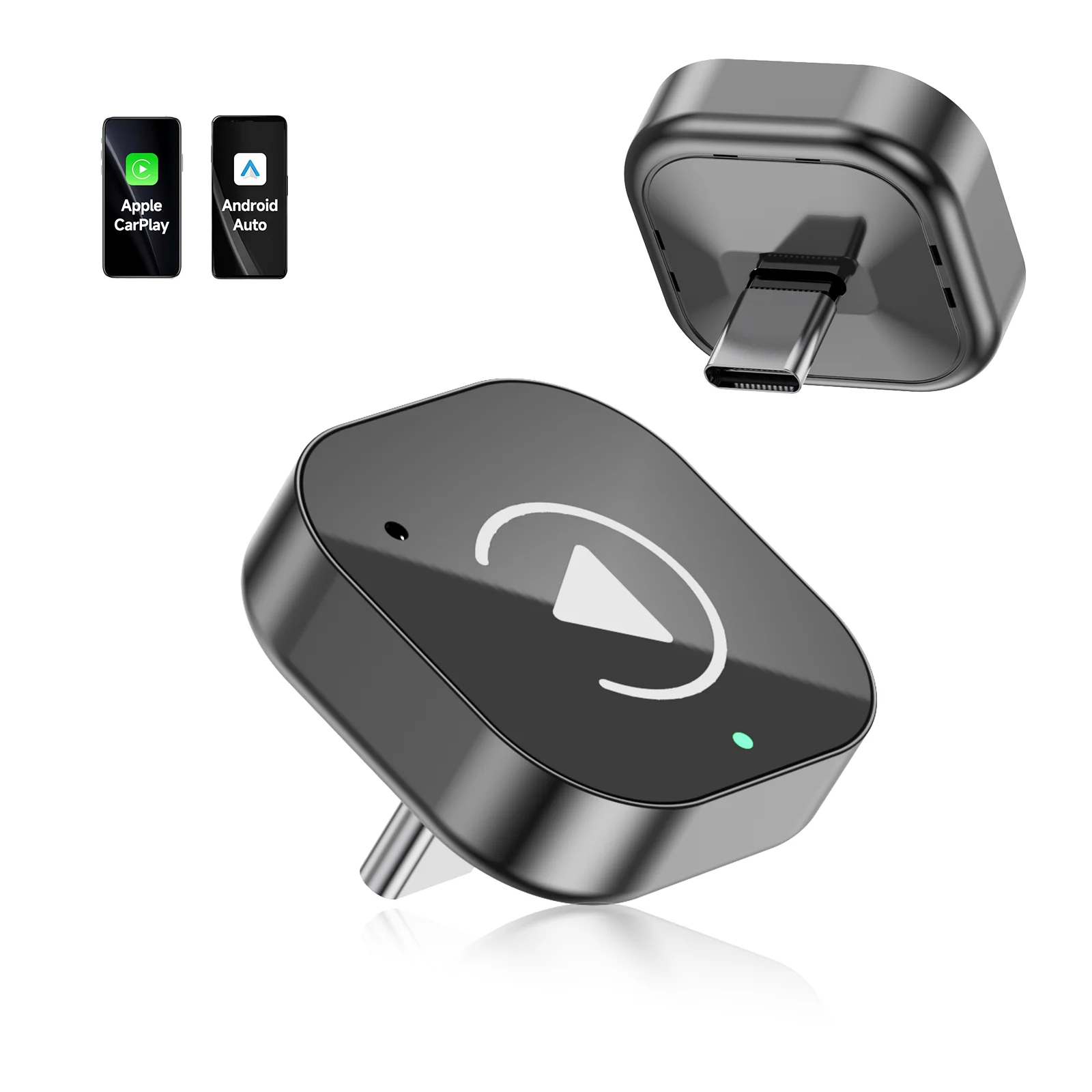 Spedal 2025（Type-C Port） Latest Wireless CarPlay Apapter USB CarPlay & Android Auto Converts Wired to Wireless Plug & Play
