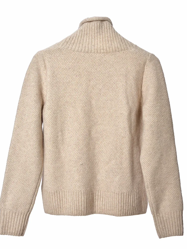 Clearance Price Women Solid Color Wool Blend Knittted Sweater