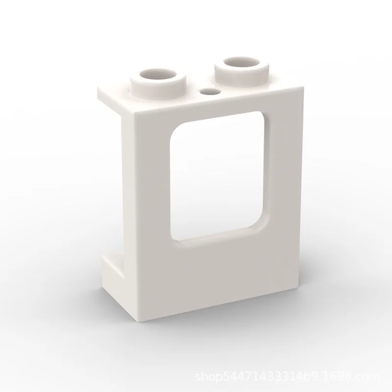 10個入り MOC ウィンドウ 1 x 2 x 2 プレーンブリック 60032モデルビルディングブロックパーツと互換性あり 子供DIY組み立てパズルおもちゃ