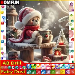HOMFUN Fairy Dust AB Diamond Painting Full Square/Round Diamond