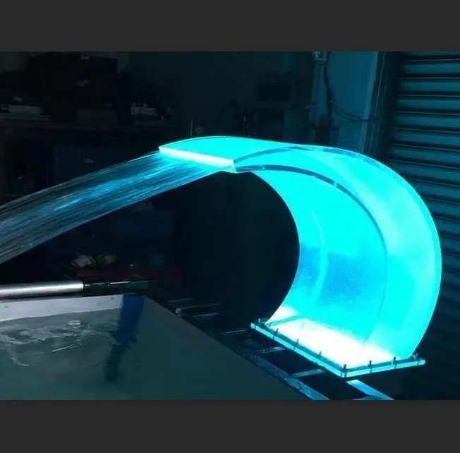 

cl-Acrylic Moon Shape Transparent Standing Waterfall*