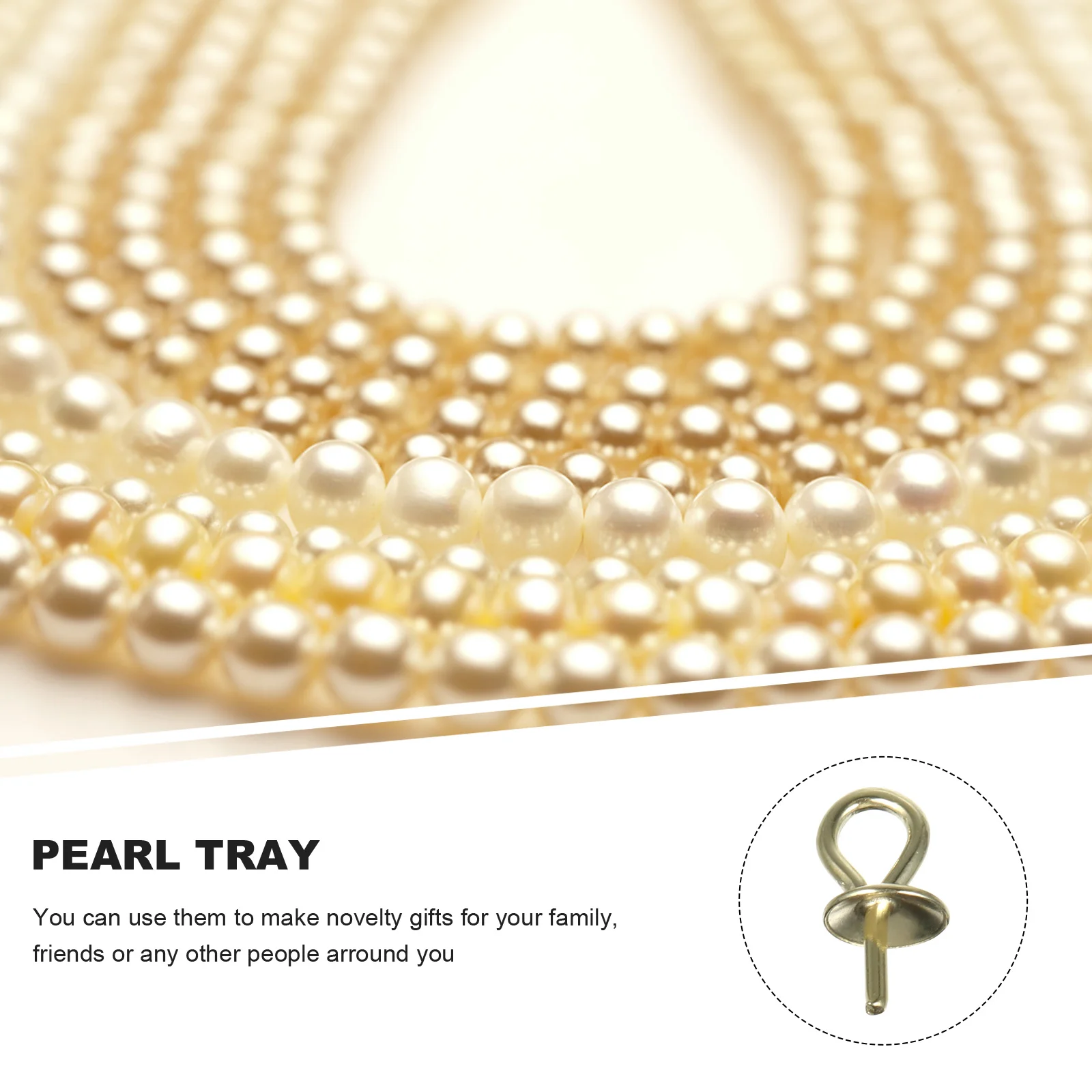 

10Pcs Pearl Tray Pendants Golden 3mm Tray Pendants for Jewelry Making DIY Accessories Ideal for Handmade Gifts and Personal Use