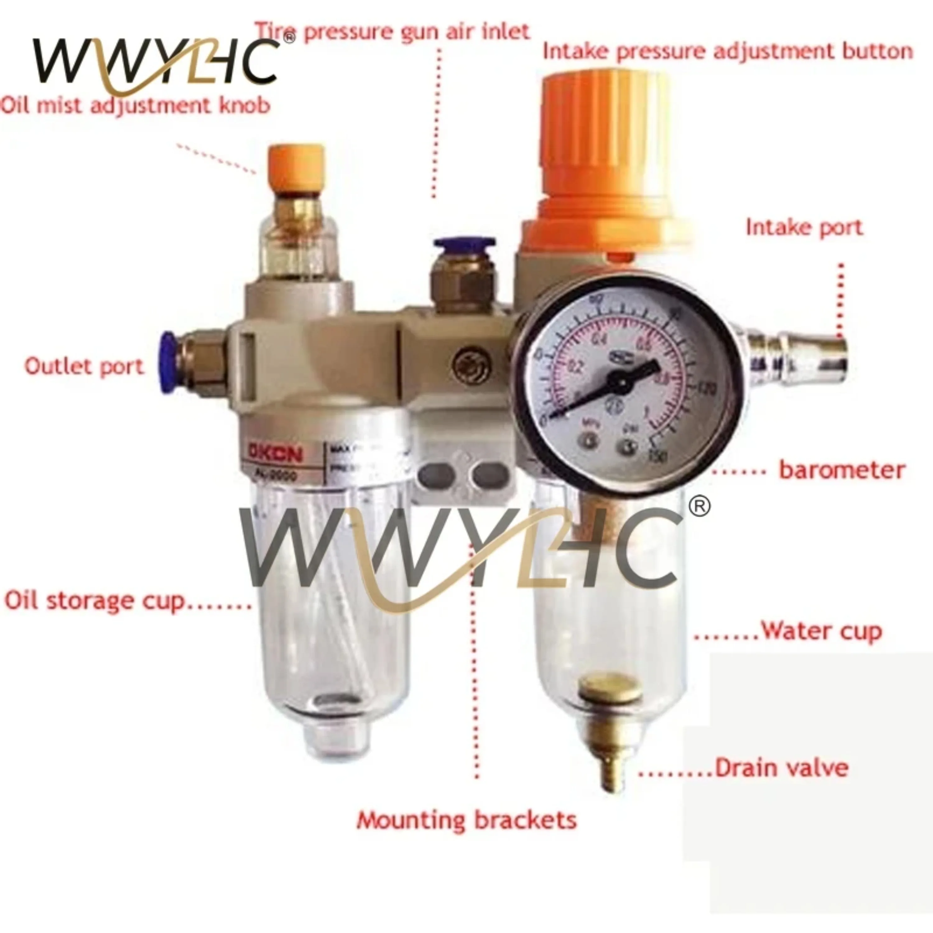 Suitable for Tire Changer Machine Regulator Unit Filter Lubricator Oil Air Separator For