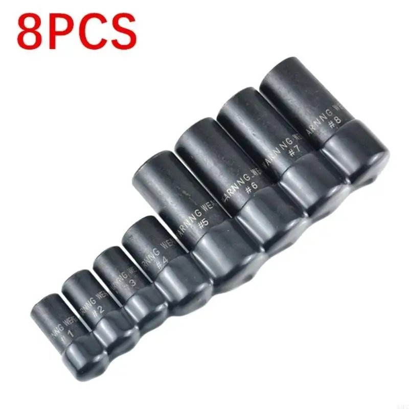 94pc 8pcs Deep Socket Head Hexágon Extensão manga
