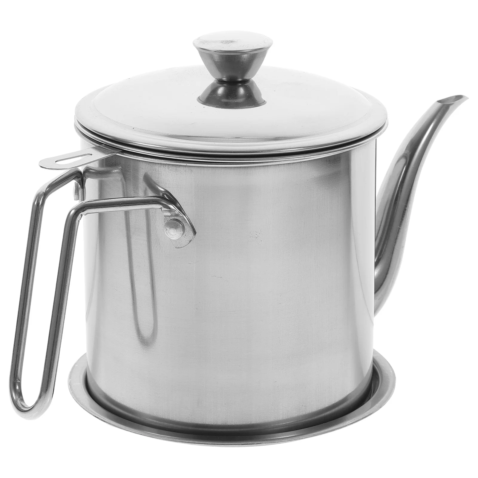 

1 set 1 Set Stainless Steel Arc Spout Large Curved Handle Grease Container Filtering Pot For Bacon Grease Oil Storage Container