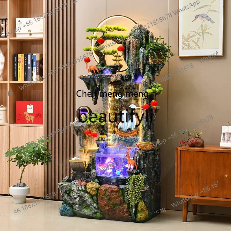 D178  Rockery flowing water fountain circulating water landscaping office courtyard living room floor ornament