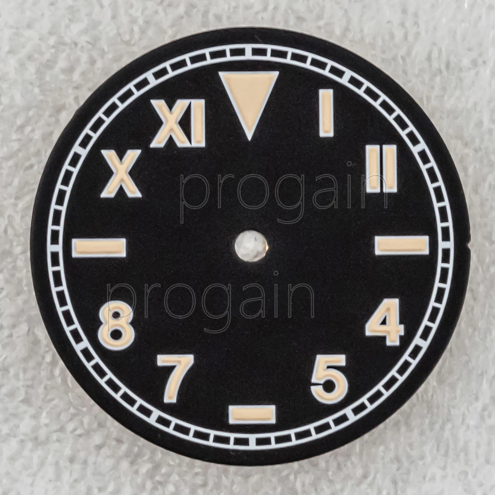 28.5 مللي متر ساعة الطلب الفرعية GMT تعديل ساعة اكسسوارات مضيئة ساعة الطلب الوجه وزارة الدفاع أجزاء ل NH35 NH36 الحركة التلقائية