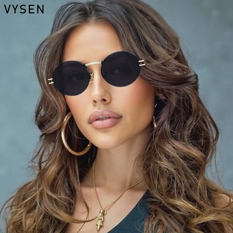

Vintage Steampunk Women Sunglasses Round Punk Alloy Metal Retro Sun Glasses Woman Trend Fashion 2025 Goggles Gothic Style Shades