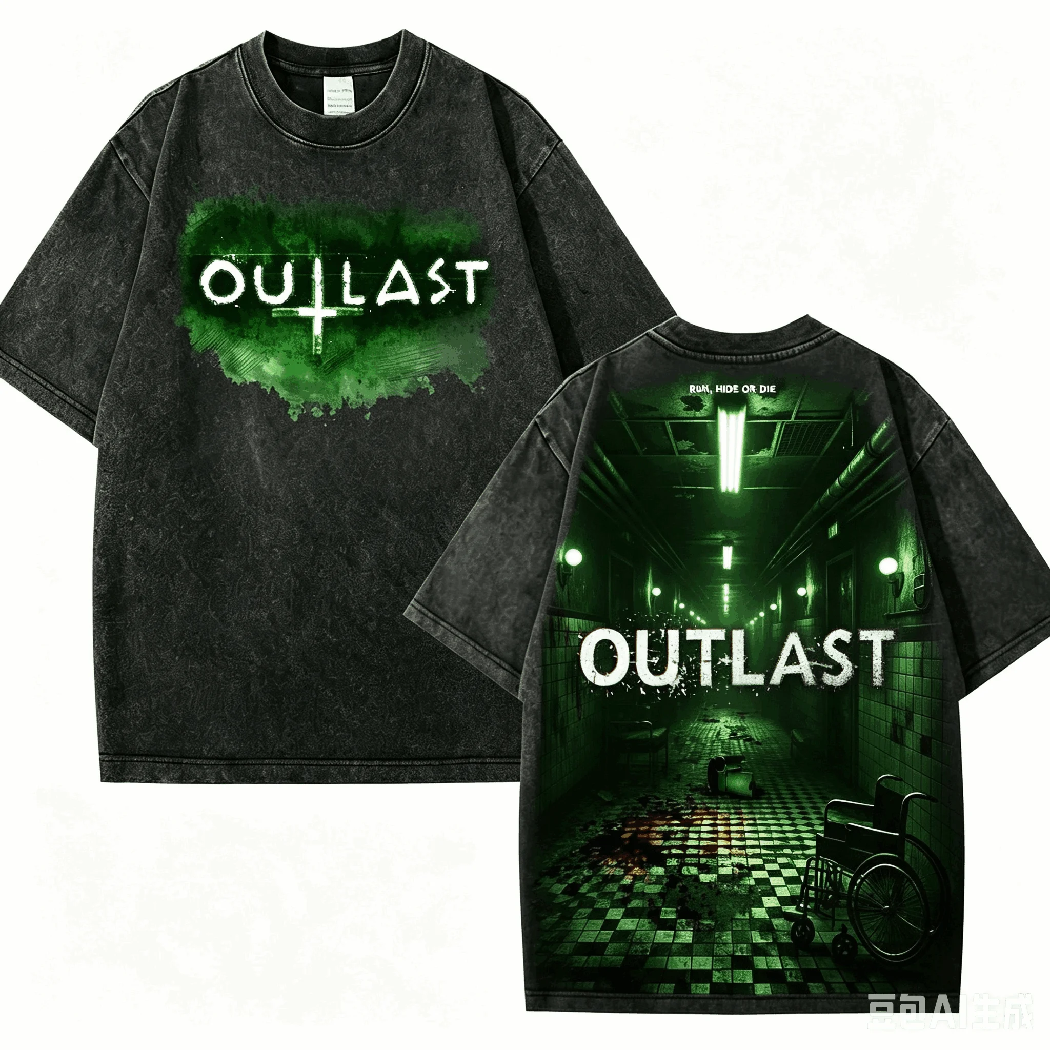 The Outlast Trials Washed T-shirt Oversized Unisex Printed Print T-shirts for Men Women Fashion Summer New Cotton hot product