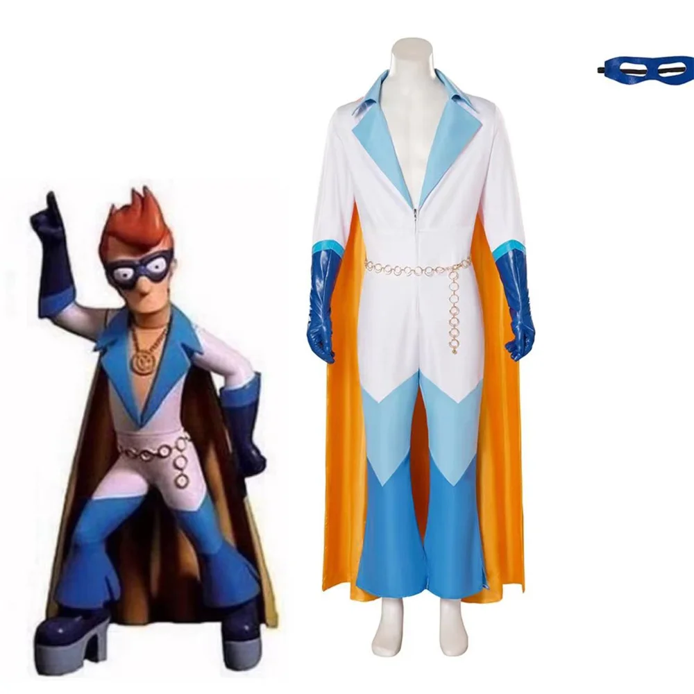 

Philip J. Fry Cosplay Costume Men's Uniform with Cloak Halloween Carnival Party Outfit