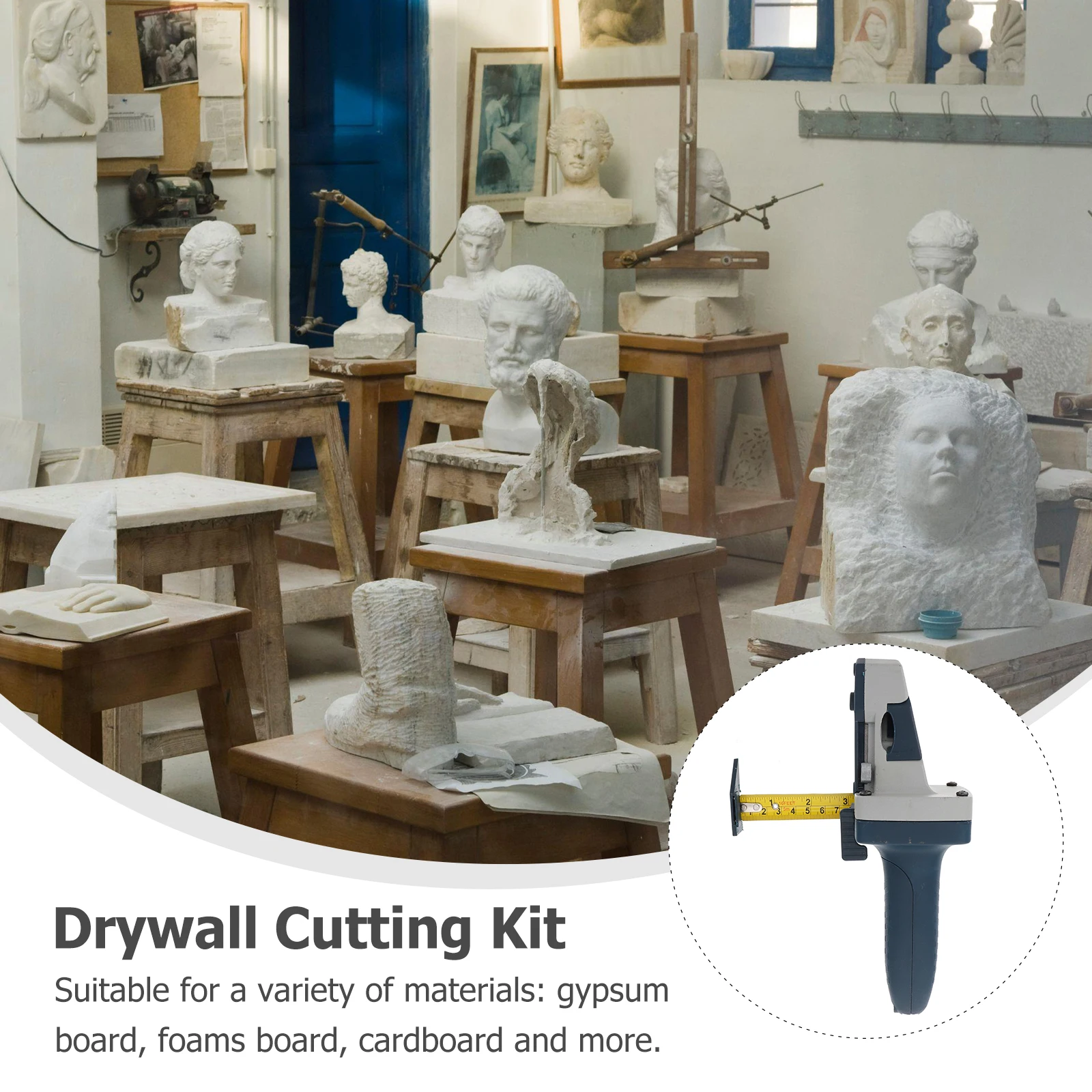 

1 set Drywall Cutter Gypsum Board Cutting Tool Precise Scale Locking Manual Push Chamferer Dust-Free Woodworking Panel Tool Kit