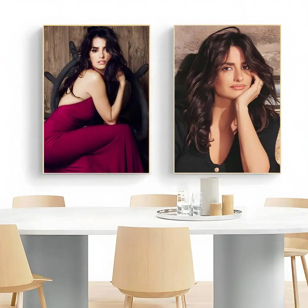 Sultry Dramatic P-Penelope Cruz Cinema Portrait Style Poster Wall Art Print Decorative Mural Home Decor Gift Unframed