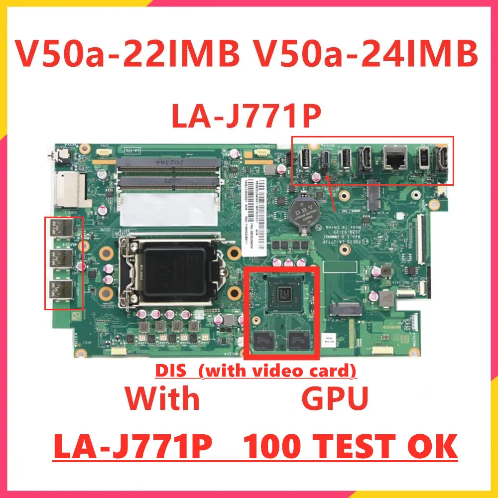 

FOC70 LA-J771P Mainboard For Lenovo V50a-22IMB V50a-24IMB 520C-22IMB Desktop Motherboard 5B20U54067 5B20U54068