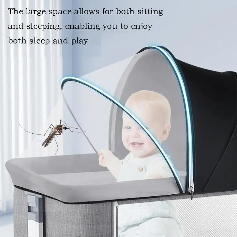 صافي لسرير عربة خفيفة الوزن غطاء شبكي درع حاجز شبكة طويلة الأمد للعب سلالات أسرة مقاعد السيارة مهد