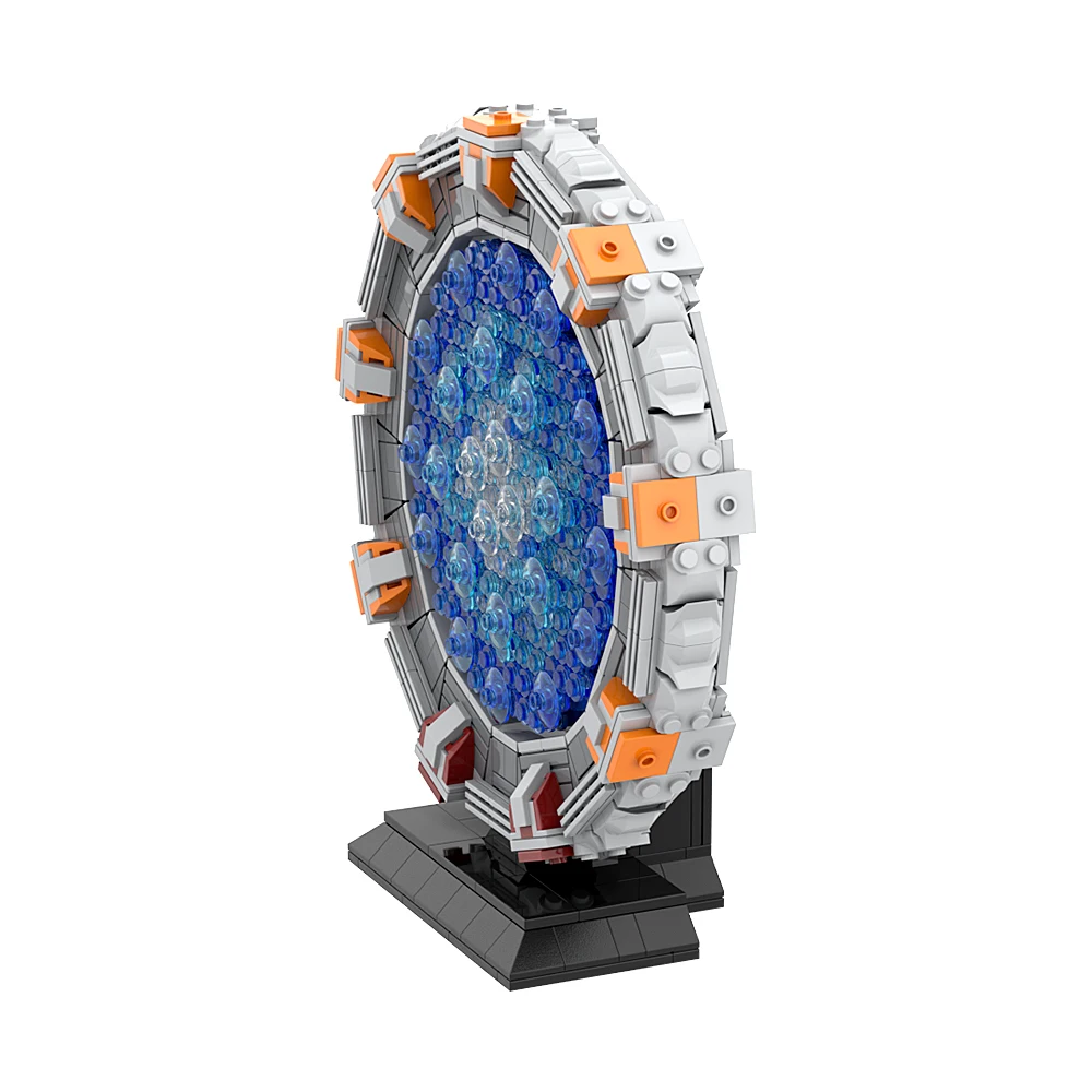 Gobricks MOC Stargate Milky Way Bricks Model Galaxias Kiklos Stargate Network Milky Circle Galaxy Building Blocks Toys Gift