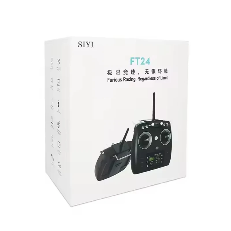 Mando a distancia SIYI FT24 de 2,4 GHz, transmisor de largo alcance de 12 canales y 15 KM con receptor FR OTA para RF multiprotocolo externo R9M/TBS