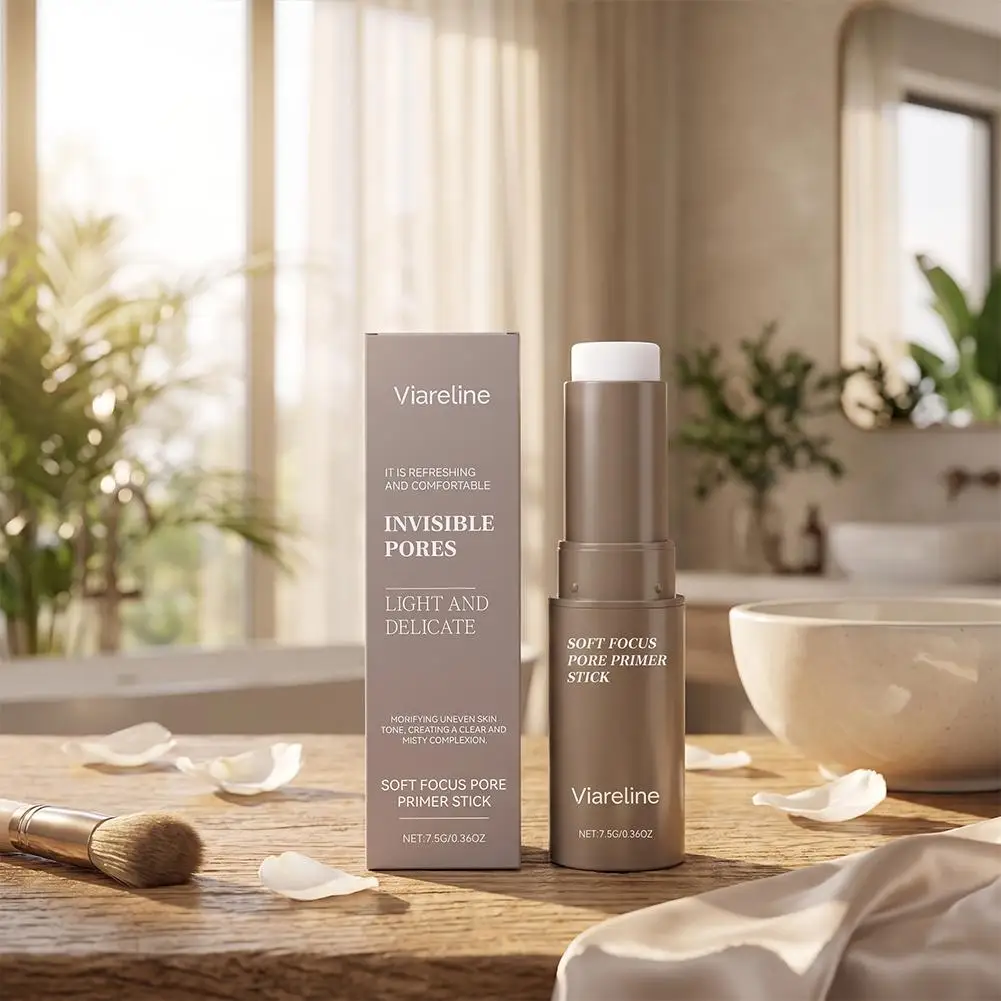Pore Invisible Primer Stick Oil Control Face Base Moisturizing Smooth Skin Texture Blurring Travel Size Makeup Balm