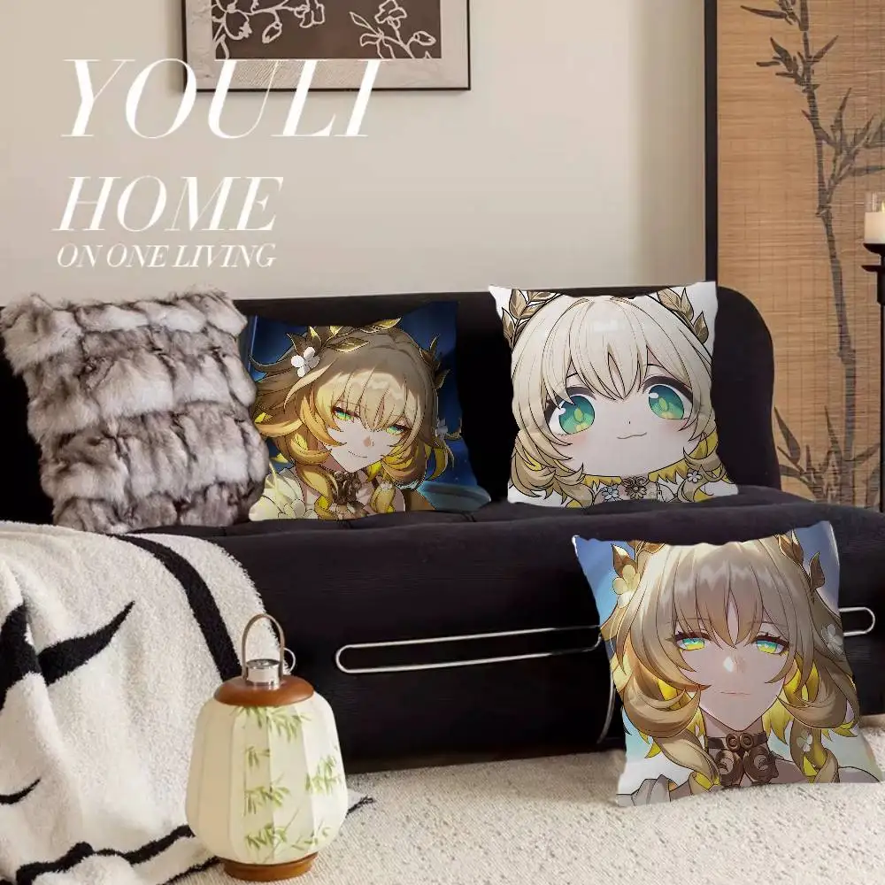 Honkai Star Rail Aglaea Maple Design Cushion Cover Happy Autumn Harvest decor Holiday Decorati Pillow Cover