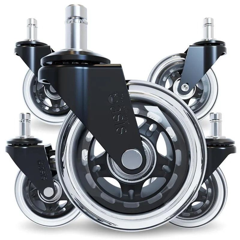 

The Office Oasis - Original Rollerblade Office Chair Wheels (As Seen On PBS), Easy Installation with Universal Fit - Set of 5