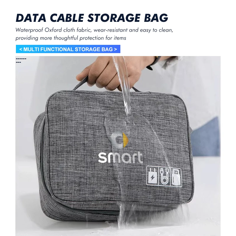 Car Storage Bag USB Data Cable Headset Charging Treasure Box For Smart 451 450 Crossblade City Cabrio City-Coupe Roadster