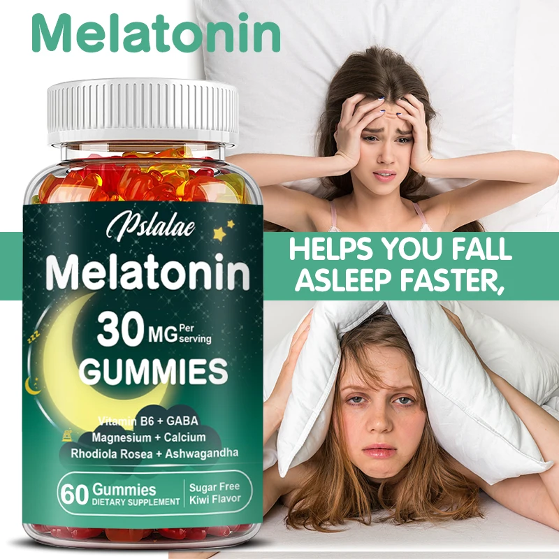 

Melatonin Gummies - Helps Reduce The Time It Takes To Fall Asleep, Promote Rapid Sleep, Improve Sleep Quality - 60 Gummies
