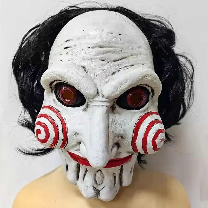 Horror Demon Jigsaw Saw Mask Cosplay Saw X Scary Killers Latex Helmet  Party Costume Masks Adult One Size