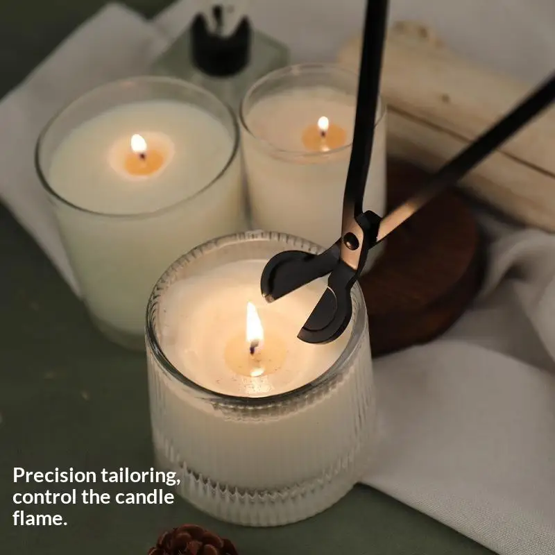 Candle Wick Trimmer Stainless Steel Candle Scissors Electroplated Wick Cutter For Aromatherapy Candle Home Decoration
