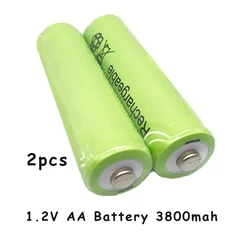 2pcs 1.2V 3800mah AA Ni MH Battery Rechargeable Batteries for MP3 LED Lamp Toy Camera Microphone Clocks Mice Torch Bateria