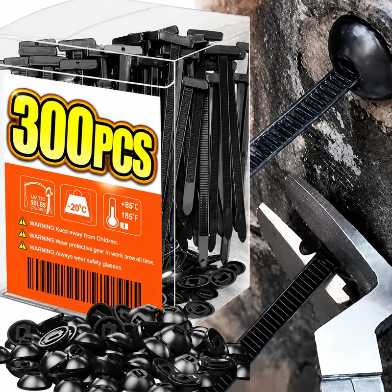 Hot Heavy Duty Self-Locking Push Pin with Button Fixion Tools Nylon Universal Cable Tie Buckle Zip Tie for Car Auto Repair