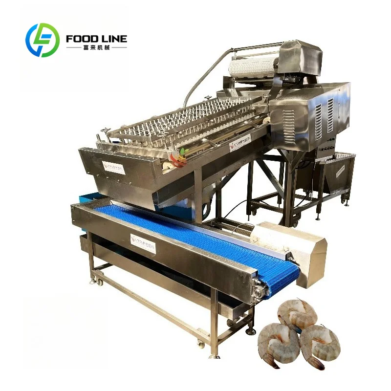 All In One Shrimp Processing Machine Custom Automatic Shrimp Peeling Deveining Cleaning Peeler