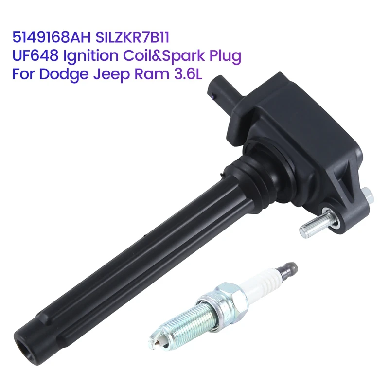 6Pack UF648 Performance Ignition Coil&Spark Plug 5149168AH SILZKR7B11 For Dodge Jeep Ram 3.6L