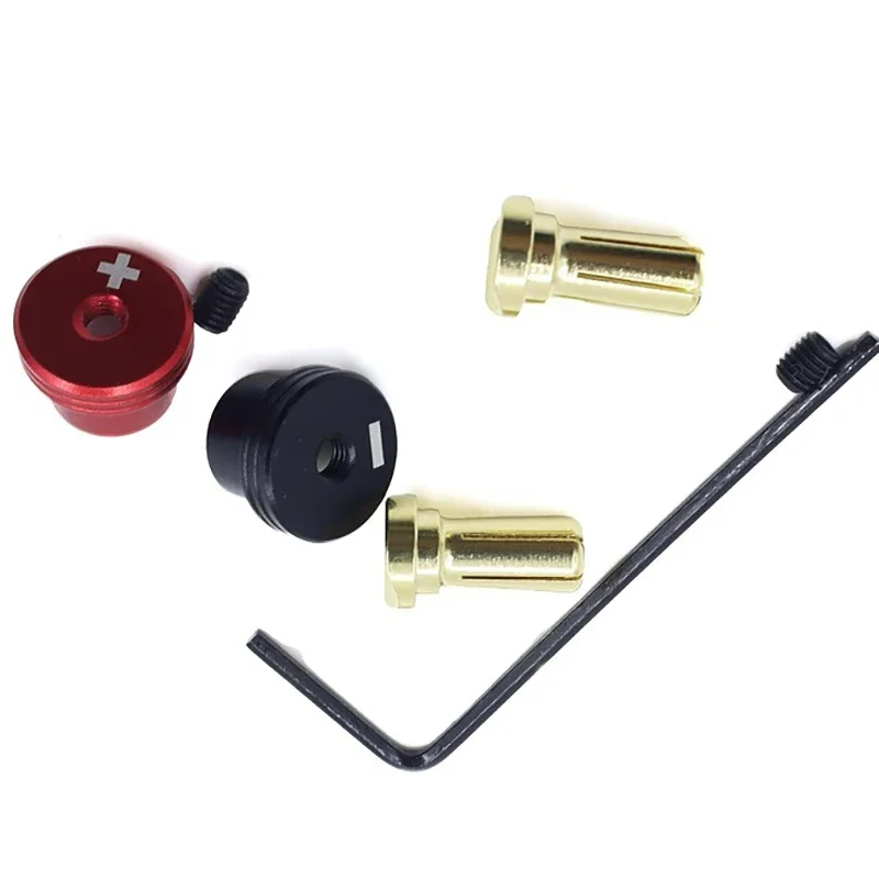 Metal Heatsink Bullet Plug Grips 4mm/5mm Bullets Set for Electric Screwdriver RC Car Tools