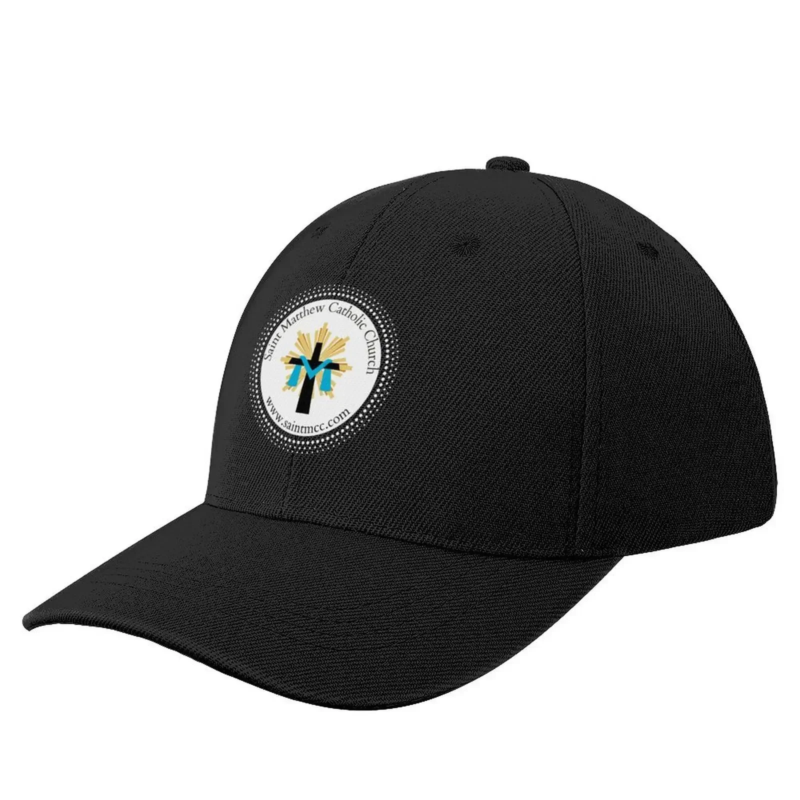 

St. Matthew Catholic Church Logo with website Baseball Cap hard hat hiking hat New In The Hat birthday Mens Tennis Women's