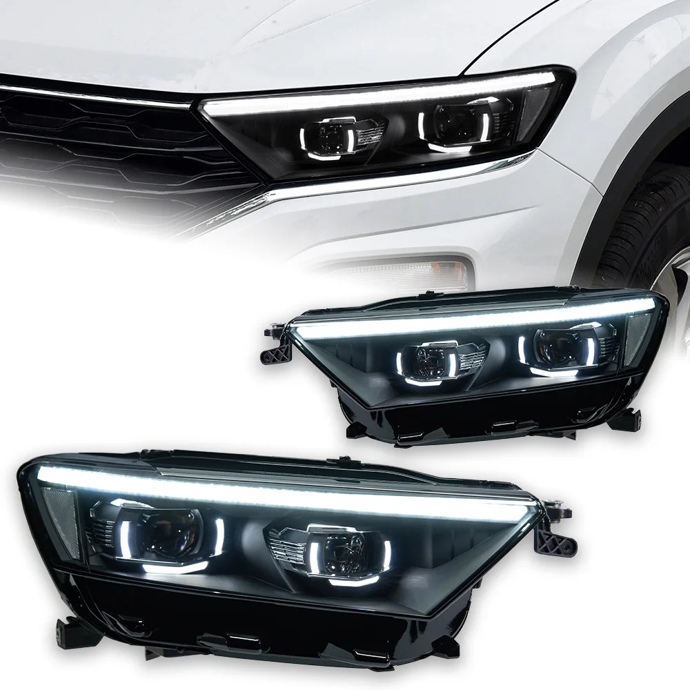 For Volkswagen T-Roc 2017-2021 T ROC LED Headlight Projector Lens Dynamic Signal Drl Automotive Accessories UpgradeCar Lights