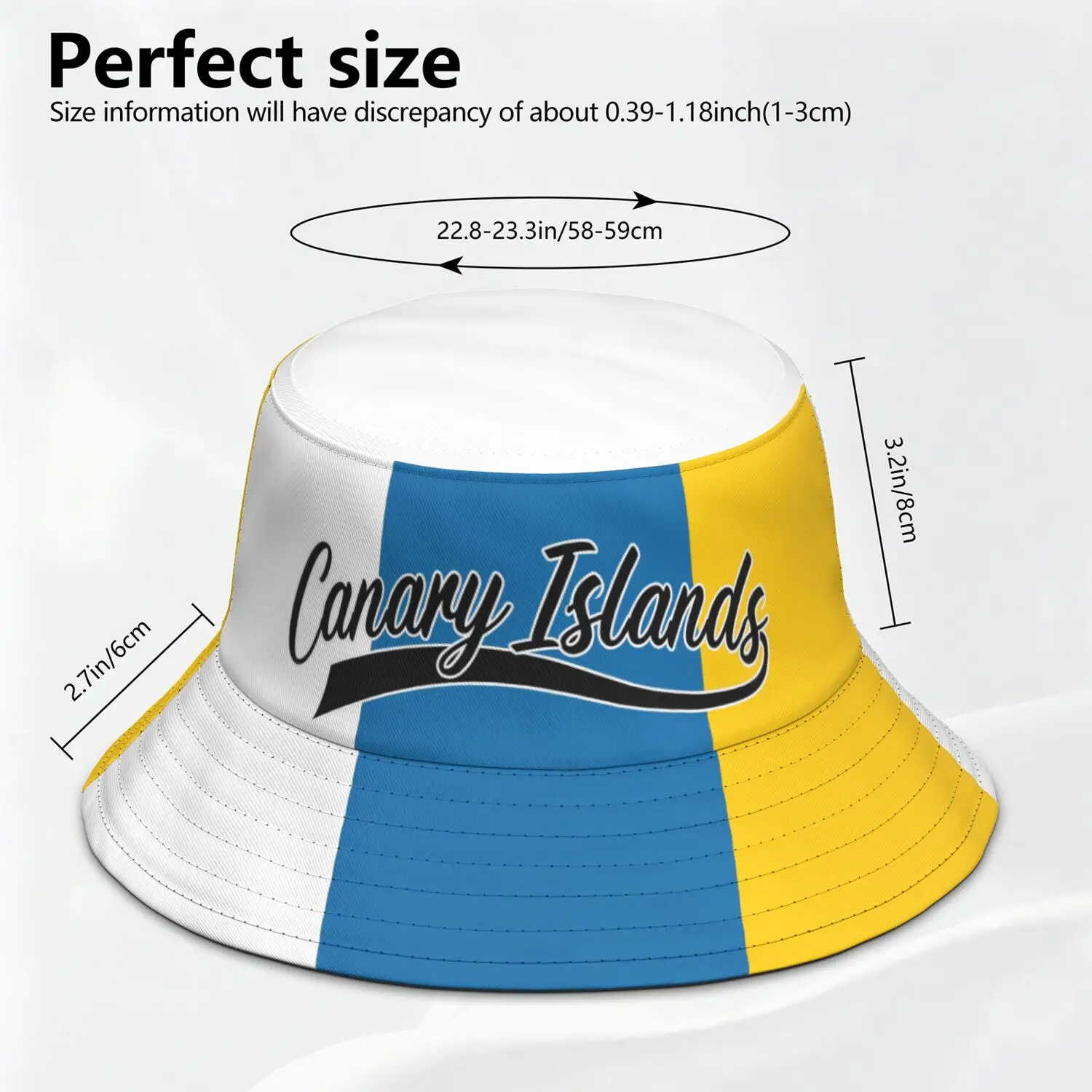 Canary Islands Fisherman Hats Free Custom Name Number Logo Bucket Cap Las Palmas Gran Spanish Print Photo Headgear